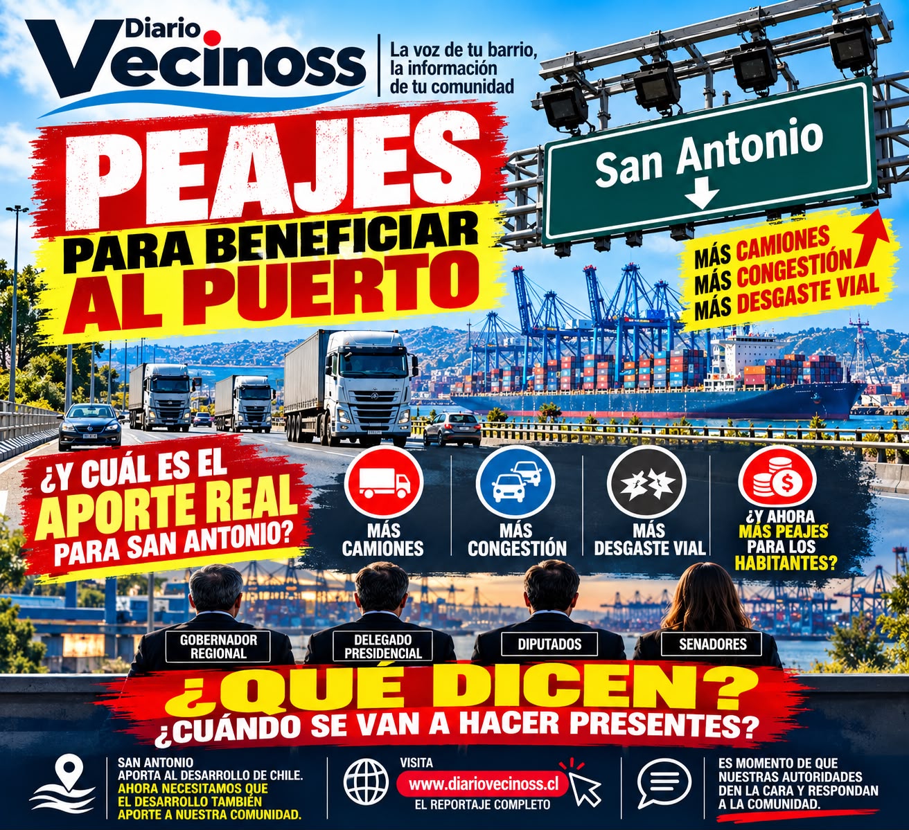 ¿PEAJE PARA BENEFICIAR AL PUERTO? QUE GANAMOS ?